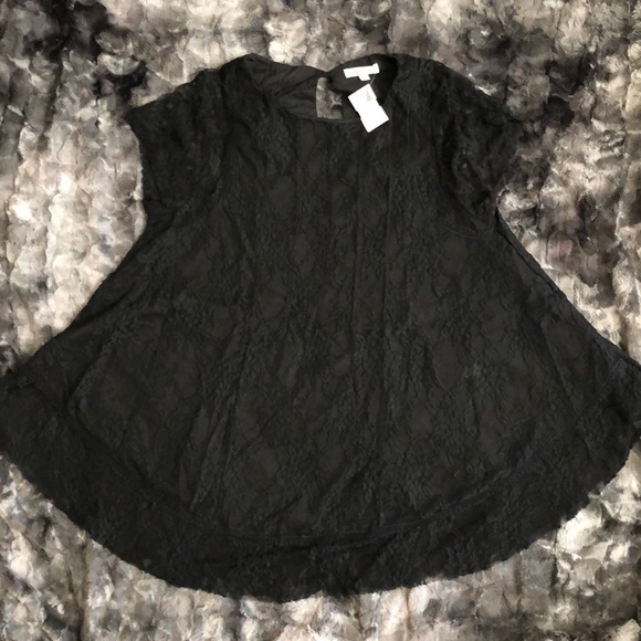 Women’s Wishlist short sleeve lace swing top - Picture 1 of 6